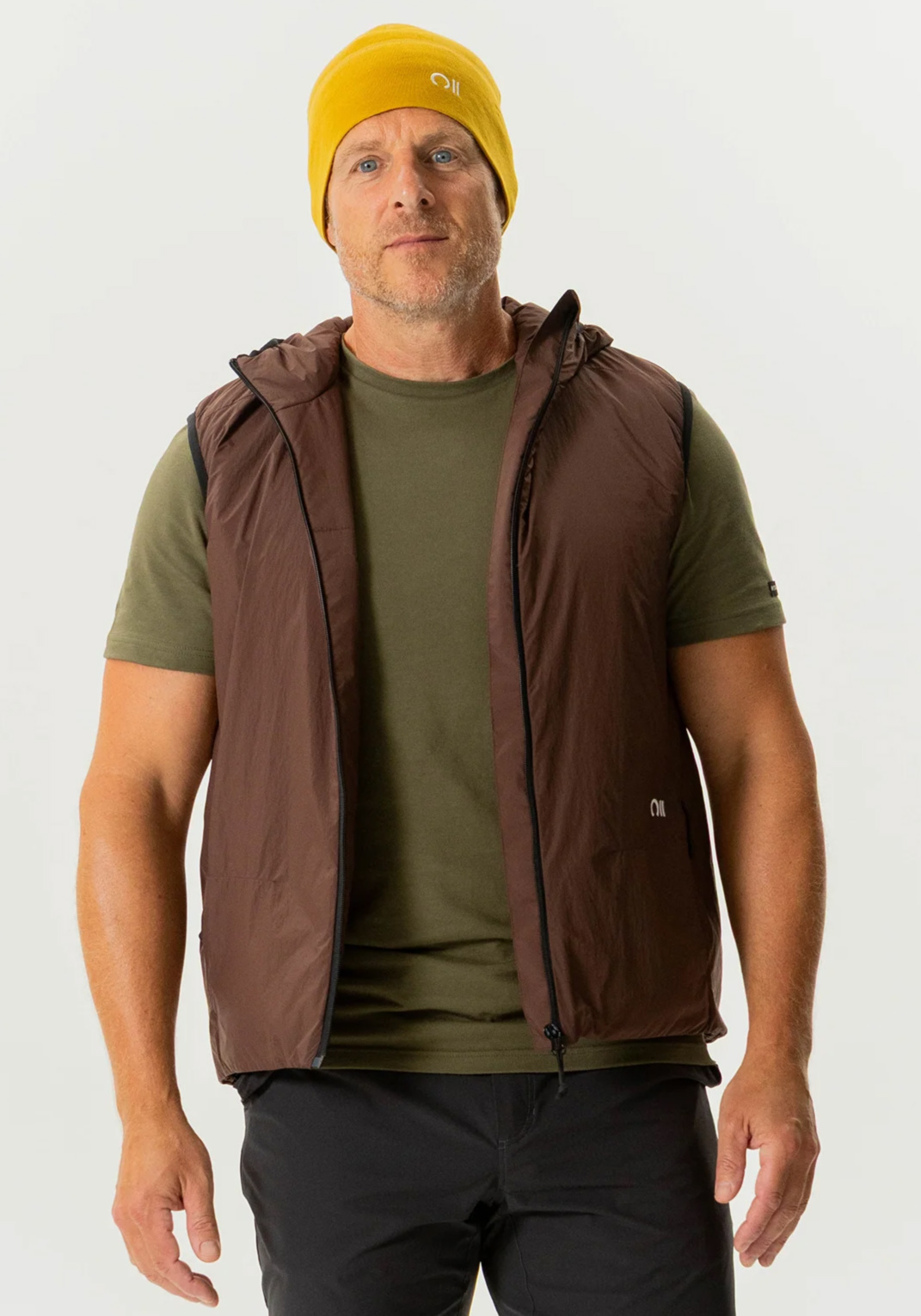 Rotauf Herren-Weste Insulation 90 Vest Hood Maroon
