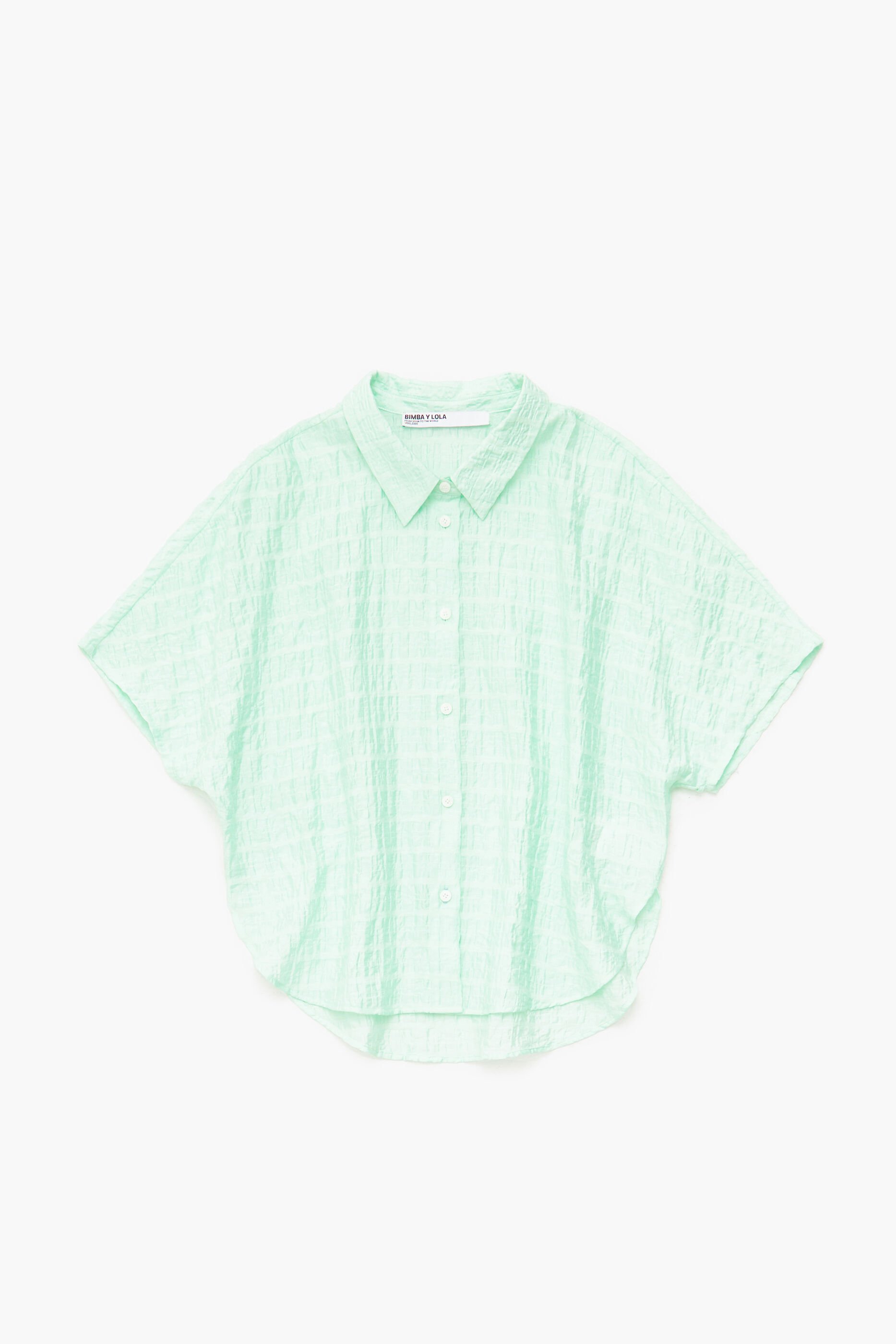 Camisa curta verde menta