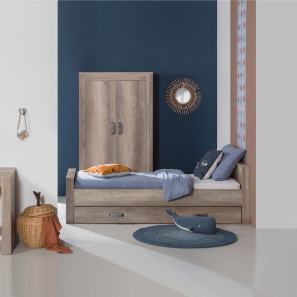 Kidsmill Brent Oldwood Bed Grijs 90 x 200 cm
