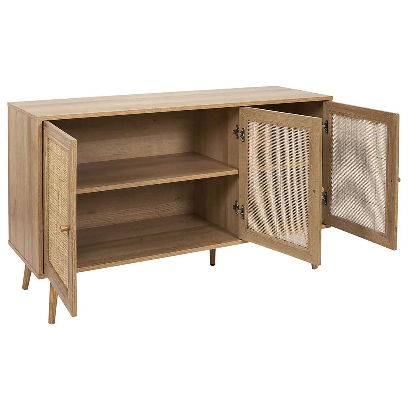 Home Deco Factory Buffet 3 portes Bali marron - 115x70x39 cm