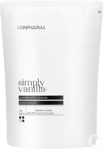 RainPharma Simply Vanilla Poudre De Protéine De Lactosérum Avec Stévia Saveur Optimale 990g