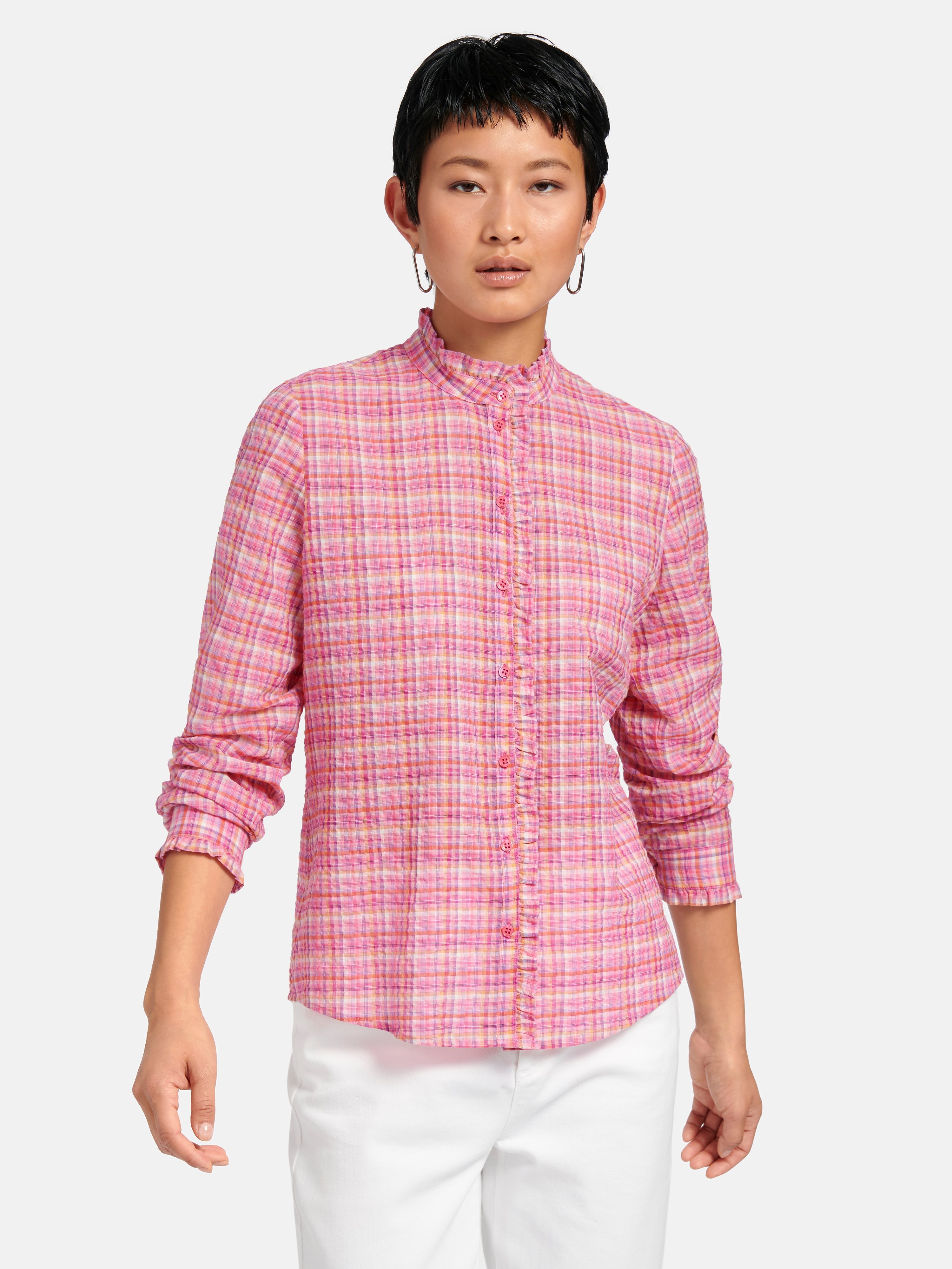 Bluse mit Stehkragen