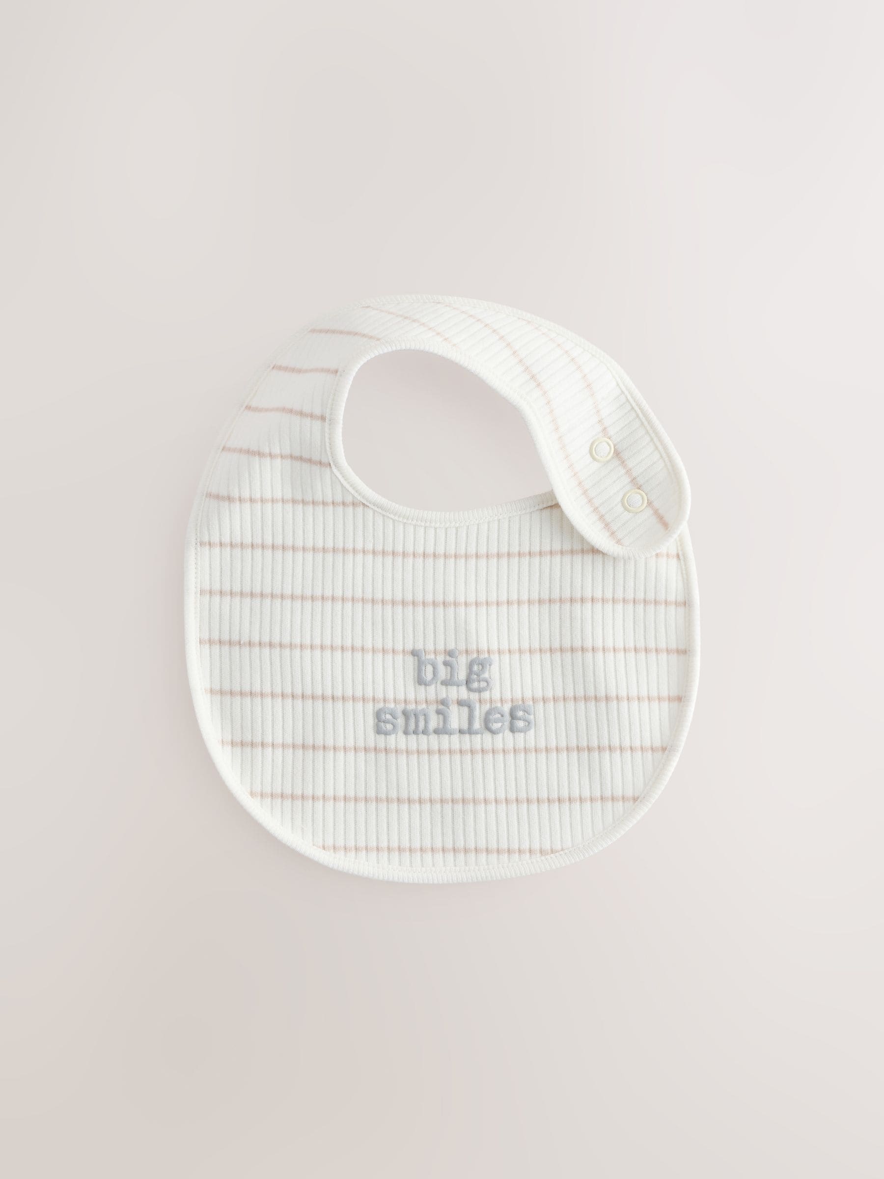 Naturel Bruin/Mintgroen Slogan - Verpakking met 3 babyslabbetjes