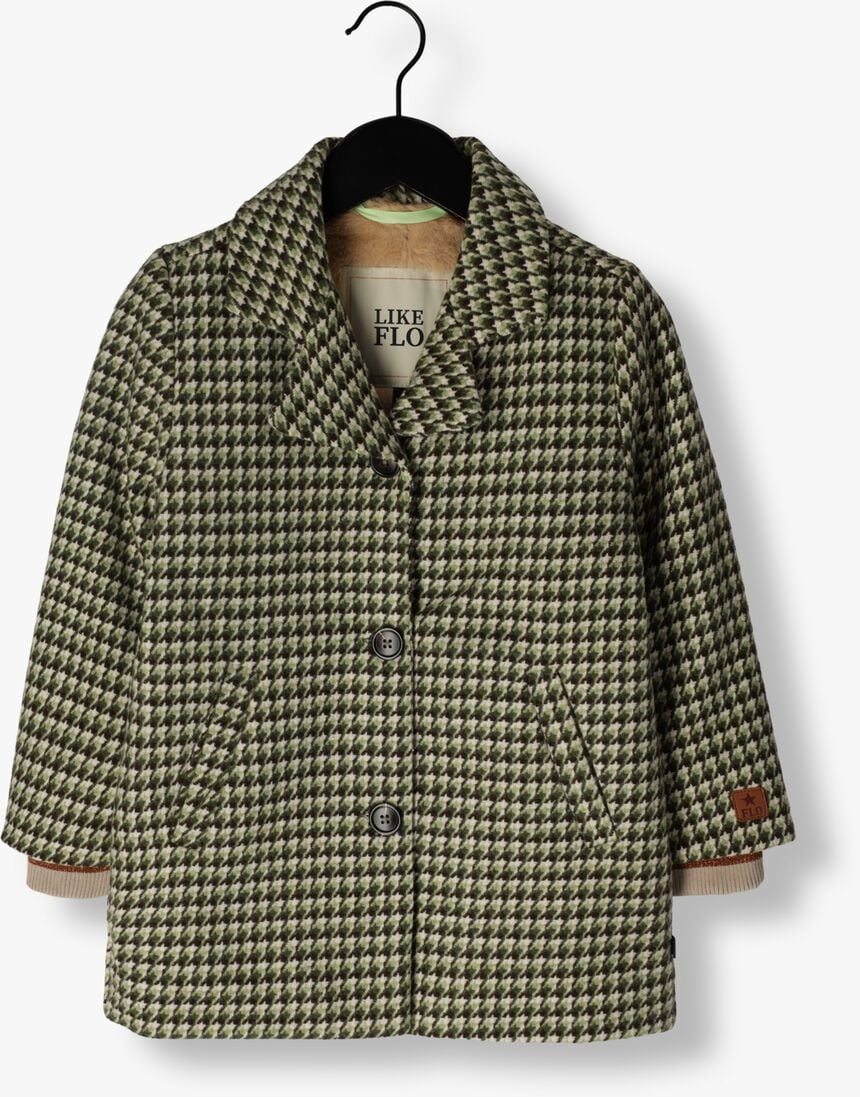 LIKE FLO groene like flo jack flo girls wool maxi jacket