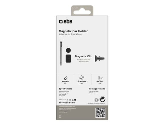 SBS - Support smartphone auto carré magnétique