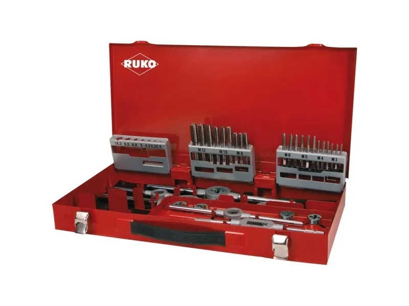 RUKO 245020 Maskine-gevindbor-sæt 37 dele 1 Set