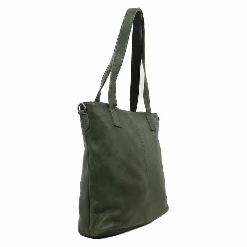 BEAR DESIGN Shopper Grün Leder