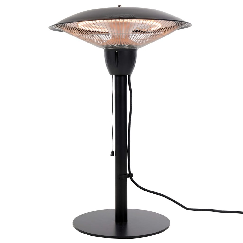 Chauffage de table barcelona 1500 w halogène noir