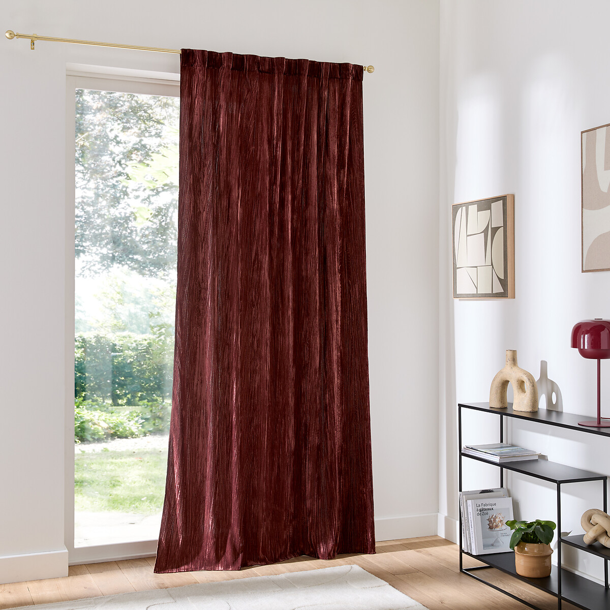 LA REDOUTE INTERIEURS<br>Cortina de veludo com argolas ocultas, Susana