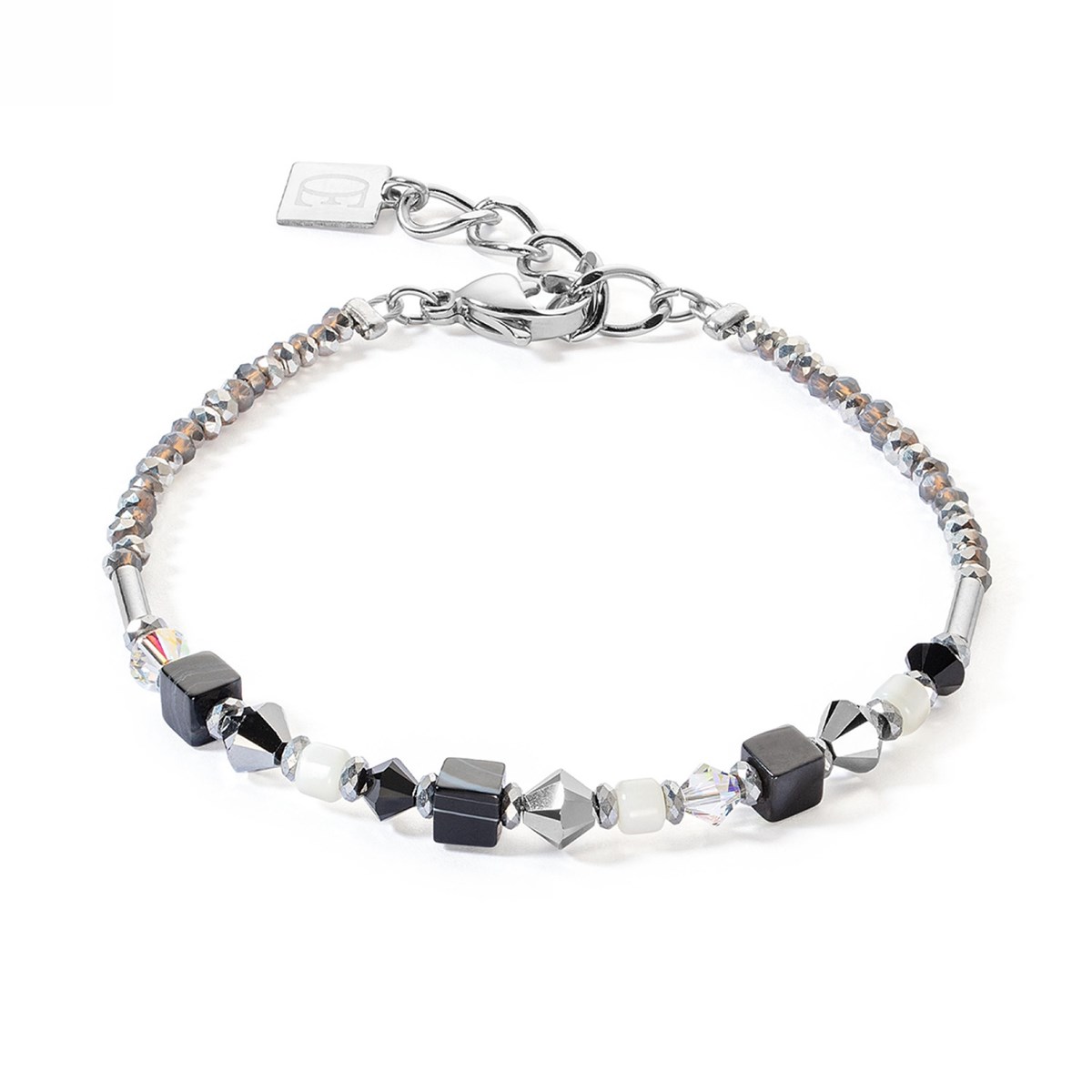 Bracelet Coeur de lion Princess Shape Mix noir-blanc