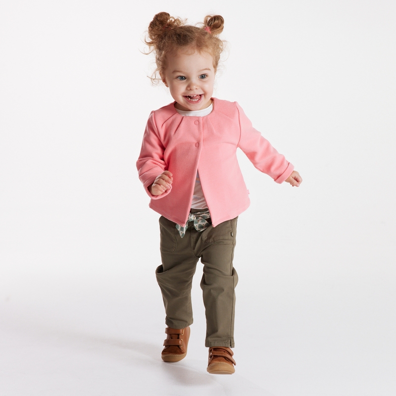 Cardigan jersey rose bébé fille