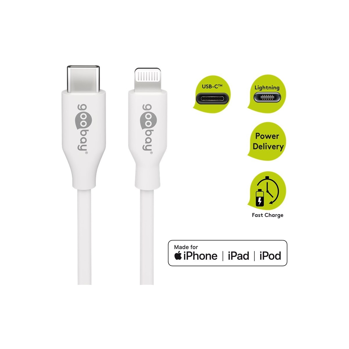 Lightning til USB-C™ lade- og synkroniseringskabel