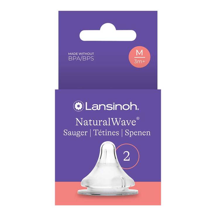Lansinoh Naturalwave Sauger M, 2 St