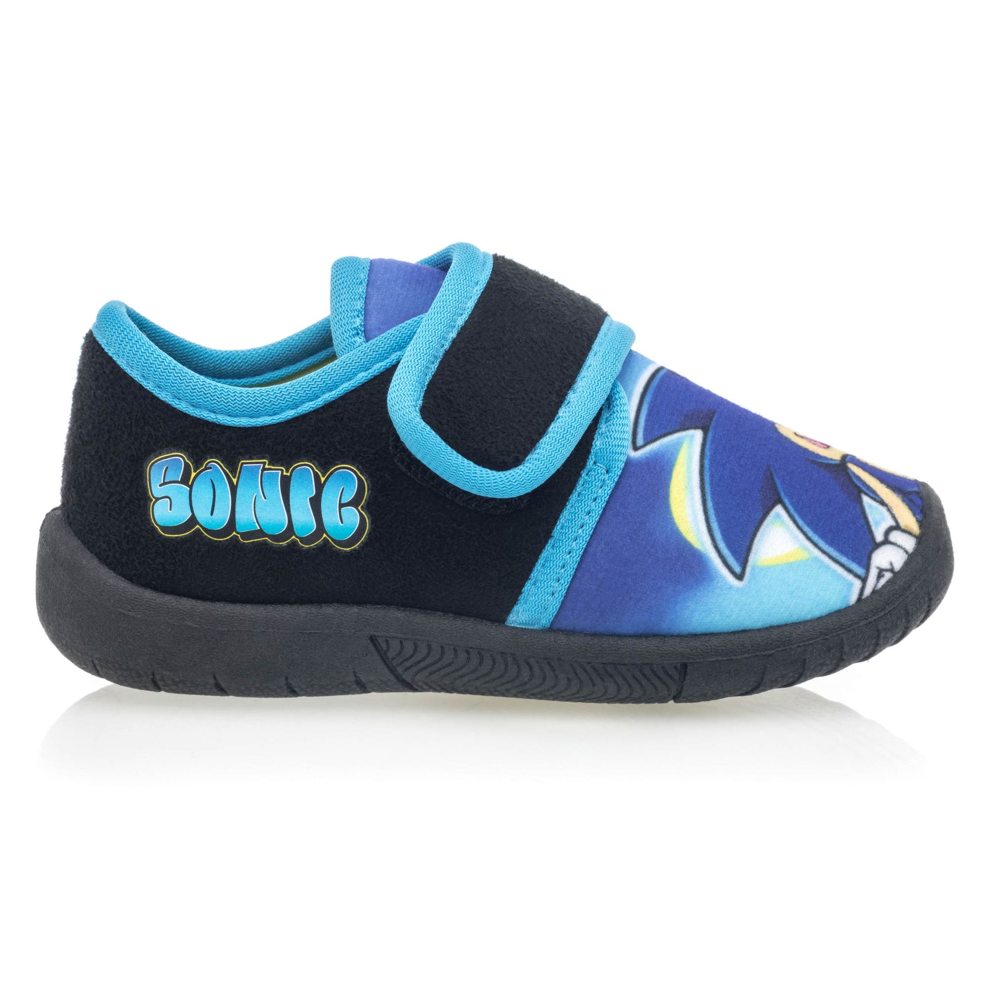 Pantoufles attaches velcros Garçon bleu
