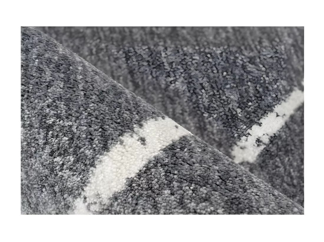 Tapis 230x160cm, design A105R coloris gris - Confort et élegance pour votre intérieur