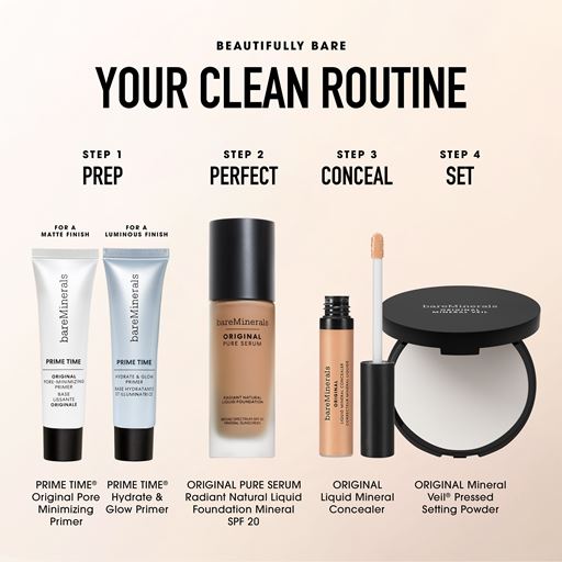 bareMinerals Original Pure Serum Radiant Liquid Foundation, 1 Cool Fair