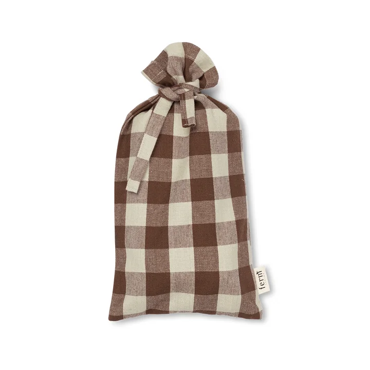 Ferm Living - Bothy Check Serviette 40 x 40 cm, zimt / grau-grün (4er-Set)