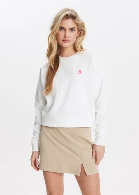 Sweater met print more sun off-white (WIT.O)