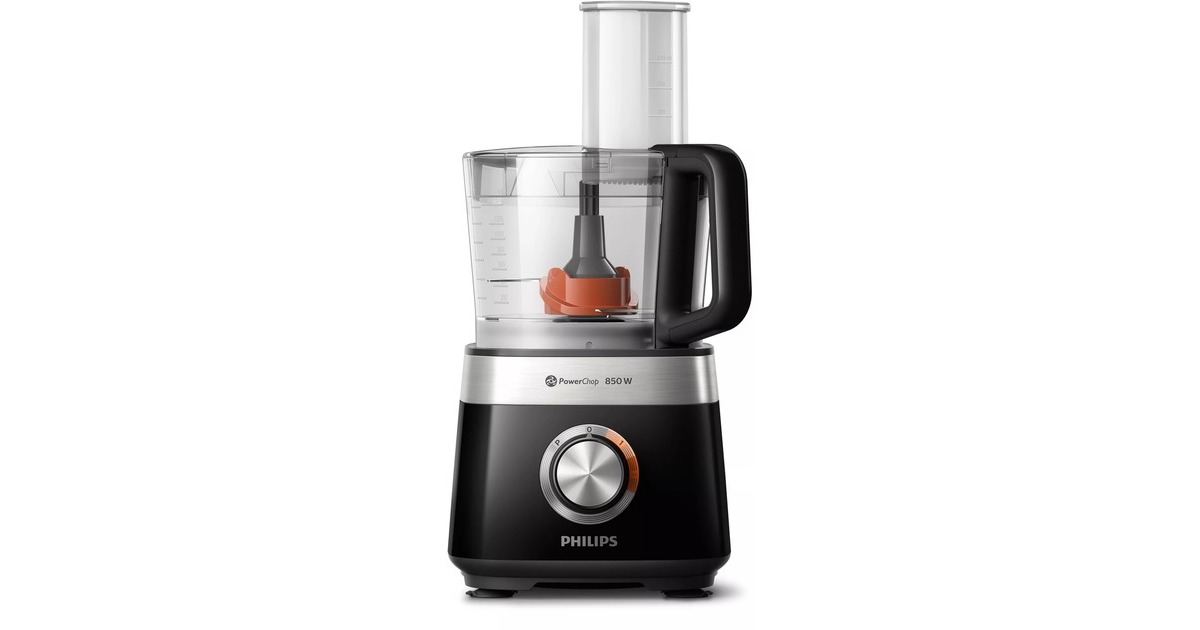 PhilipsViva Collection Compacte keukenmachine HR7530/10  (Zwart, 850 Watt)
