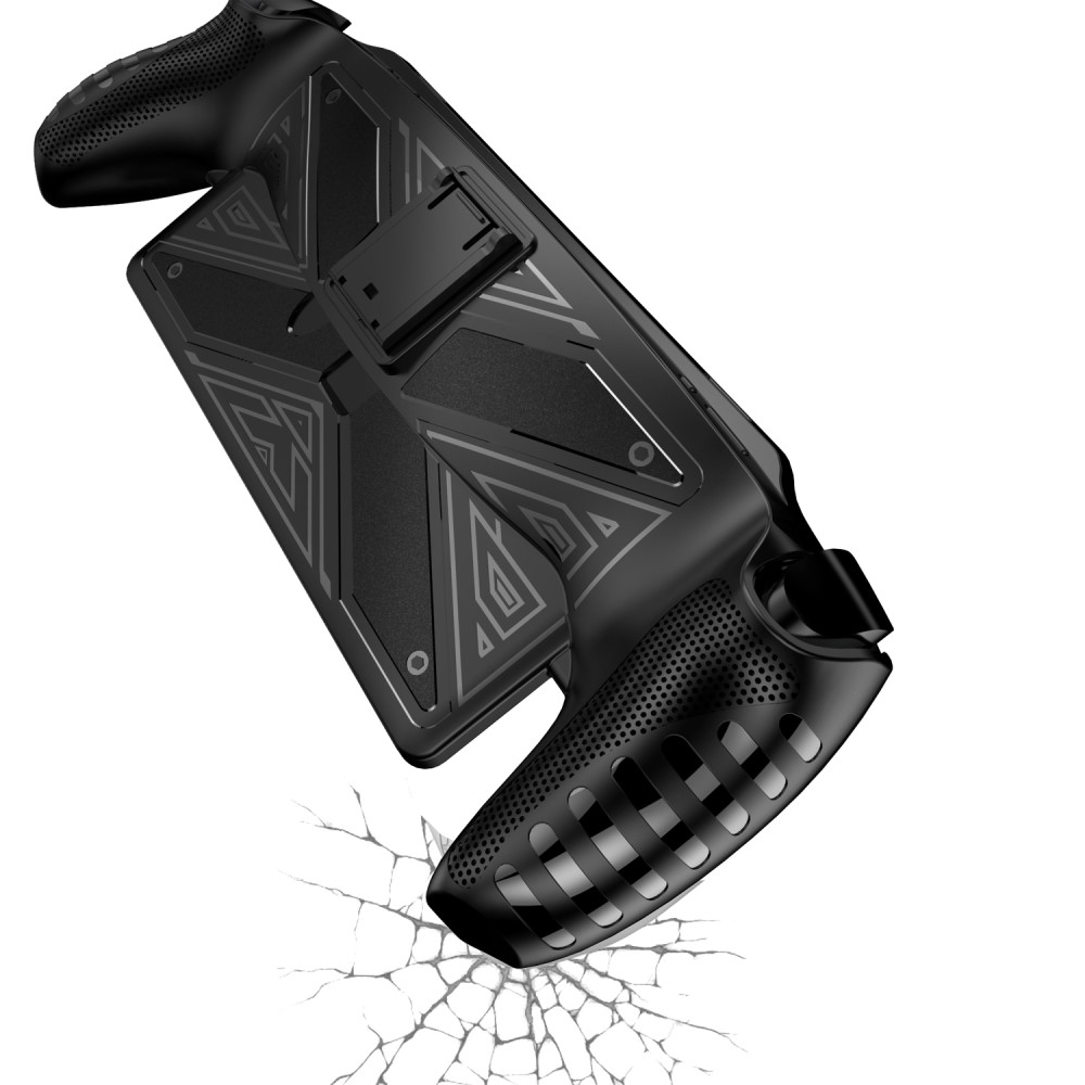 Sony PlayStation Portal Remote Player Controller Silikon Grip Case Schutzhülle mit Aufsteller (hart) - Schwarz