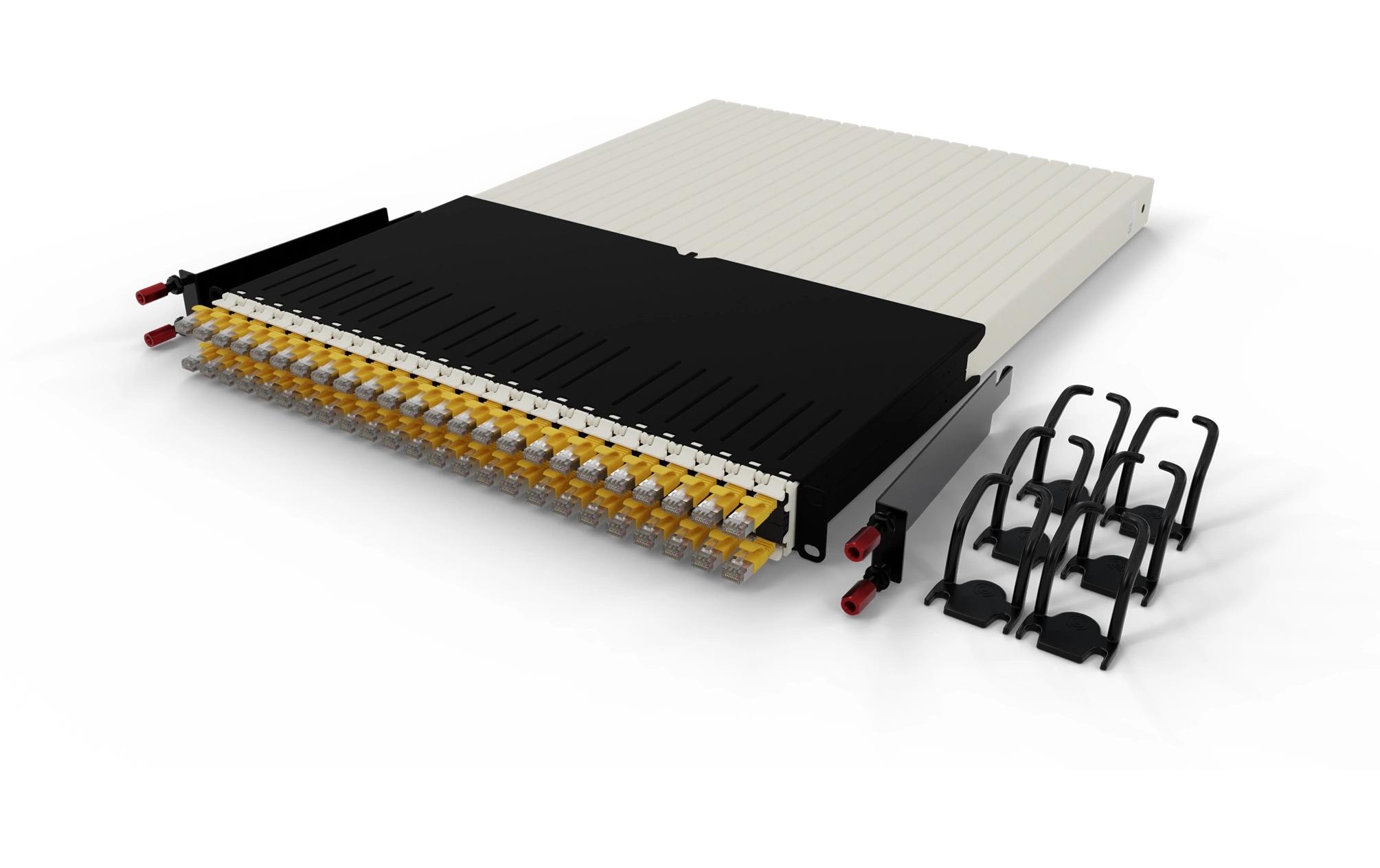 patchbox.one / 30RU / Cat 6A, STP, 1.8 m, Gelb<br>All-in-One Lösung für Ordnung im Netzwerkschrank