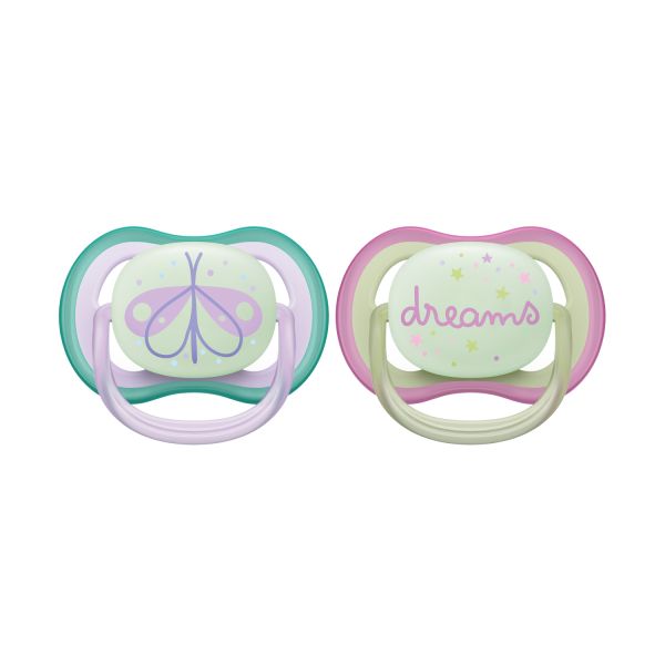 Avent Ultra Air Fopspeen - Nacht - 0-6 Mnd - 2 Stuks