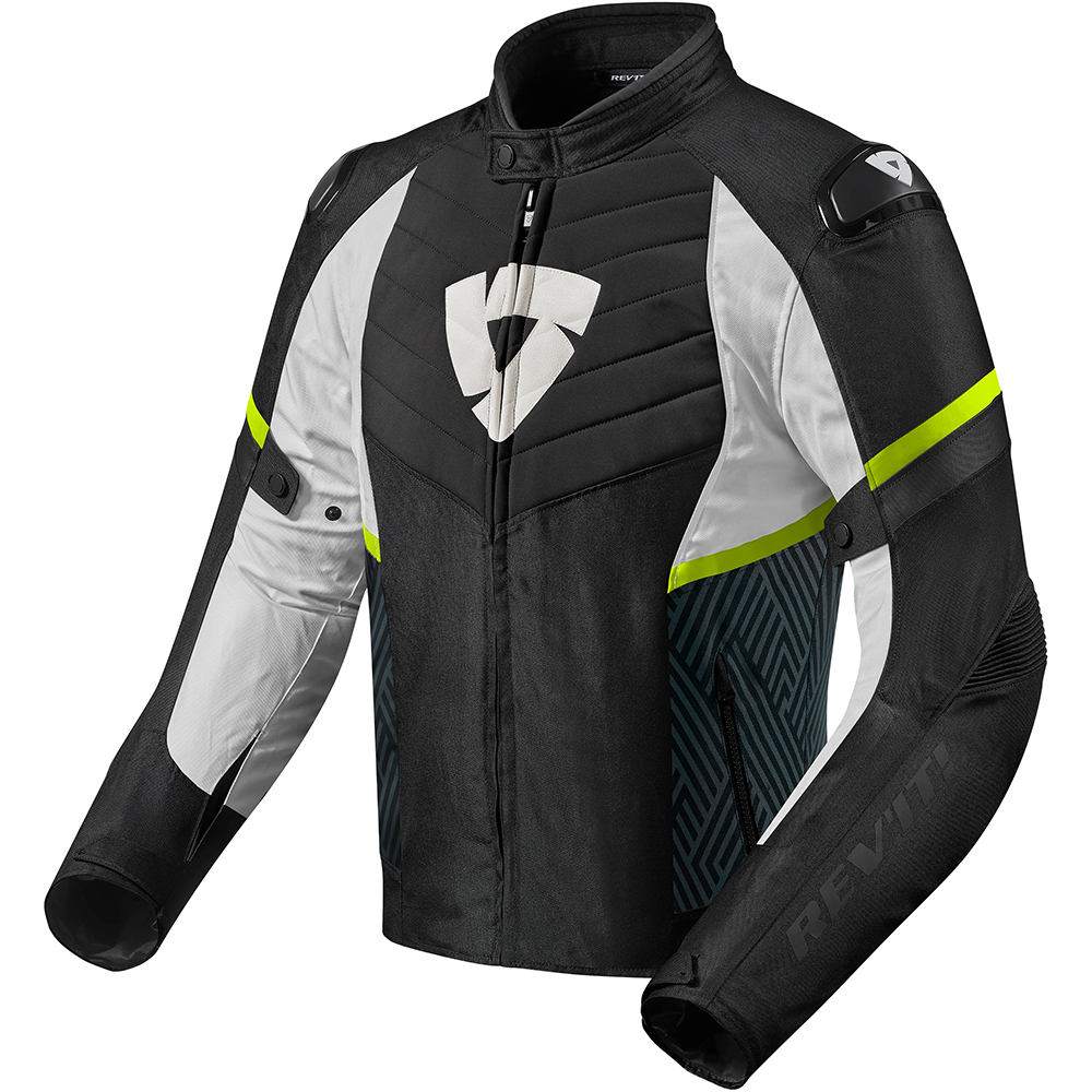 Rev'it - Blouson Arc H2O Noir / Blanc / Jaune / Bleu