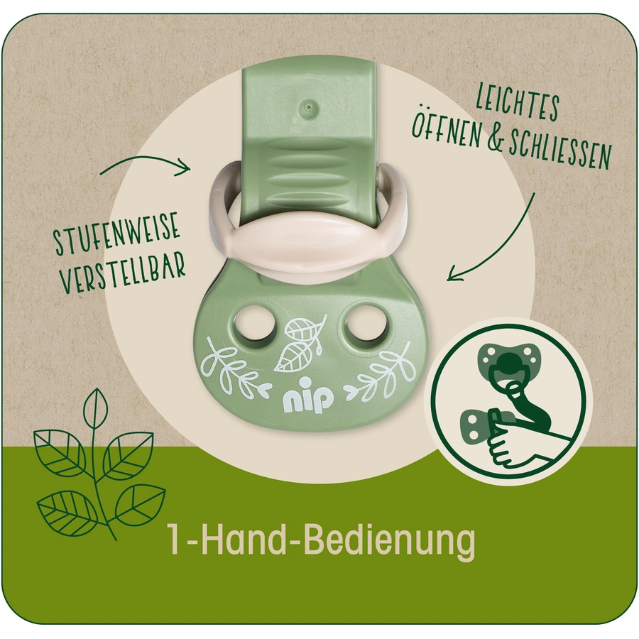 nip® Schnullerband Green - violett