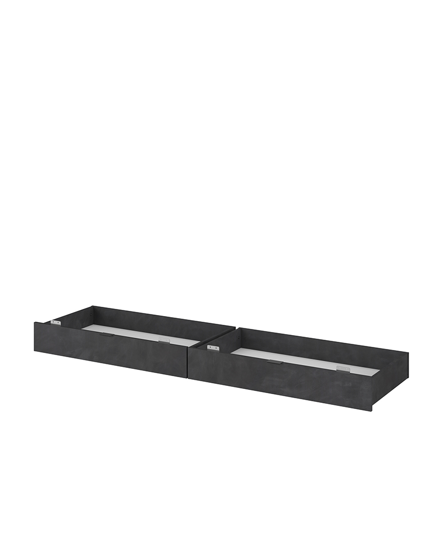 Set of 2 Drawer Bed Toronto Black
