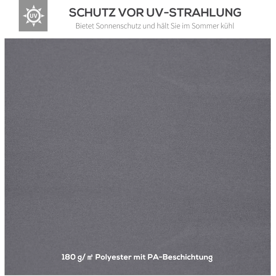 Outsunny Pavillondach für Metall-Gartenpavillone dunkelgrau