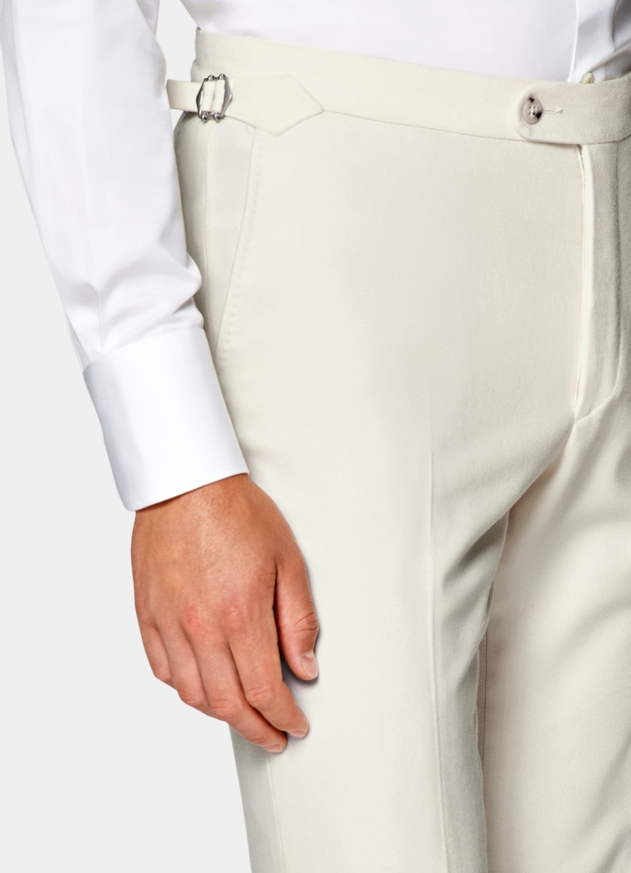 Costume Havana coupe Tailored blanc cassé