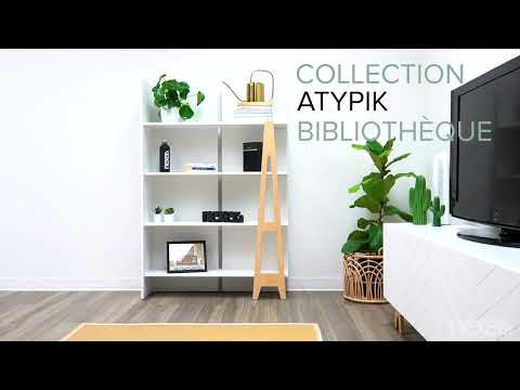 Nexera Bibliothèque Atypik - Blanc  Merisier Naturel