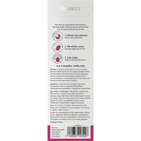 UV Gel Strip Raspberry