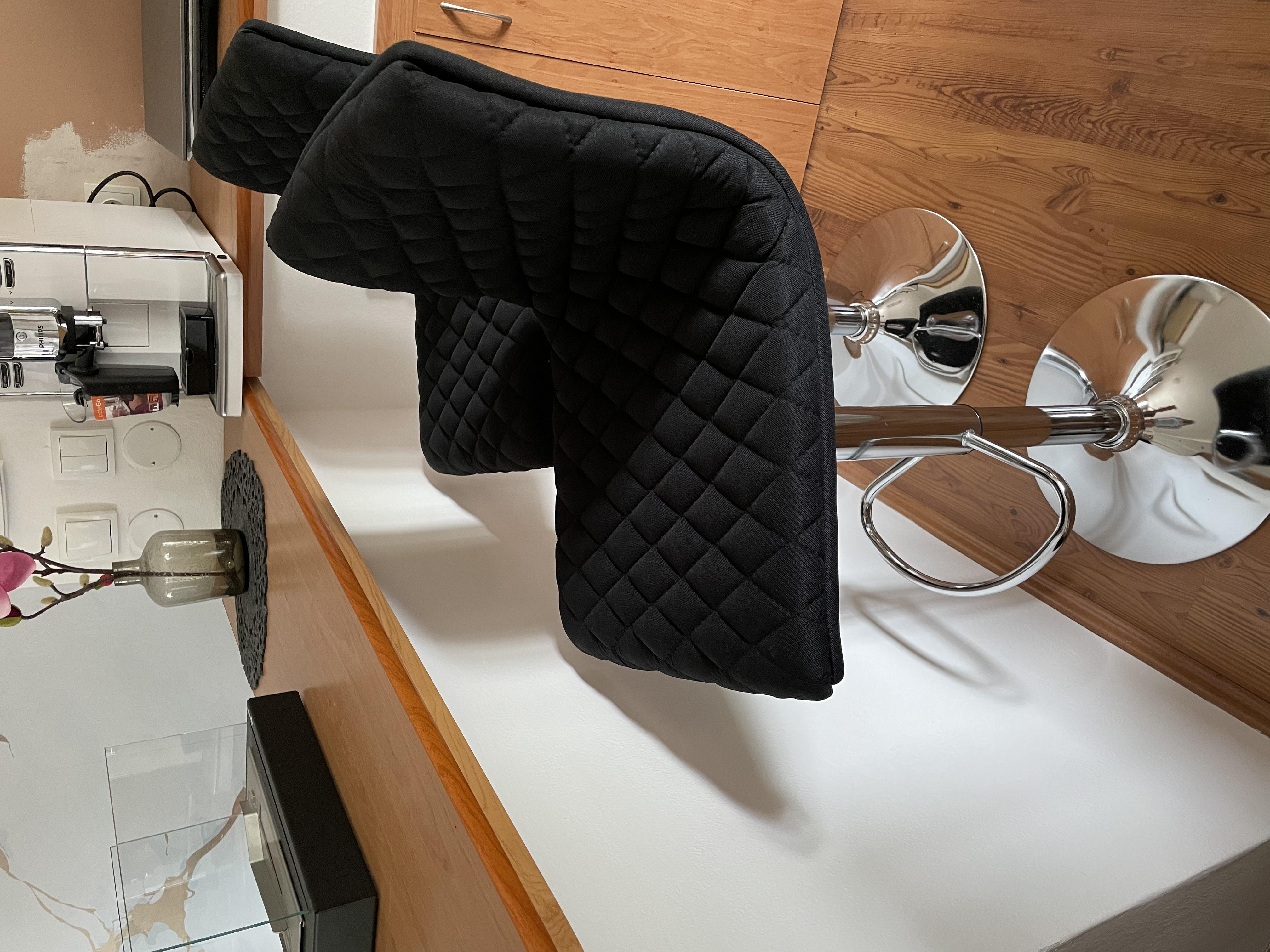 Set van 2 barstoelen ORLANDO draaibaar Zwart