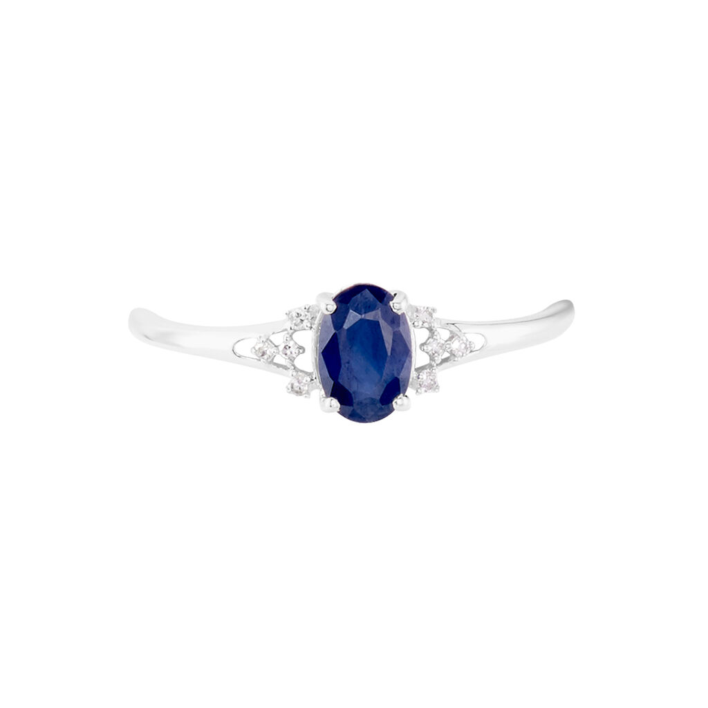 Bague Or Blanc Marie Saphir Diamants