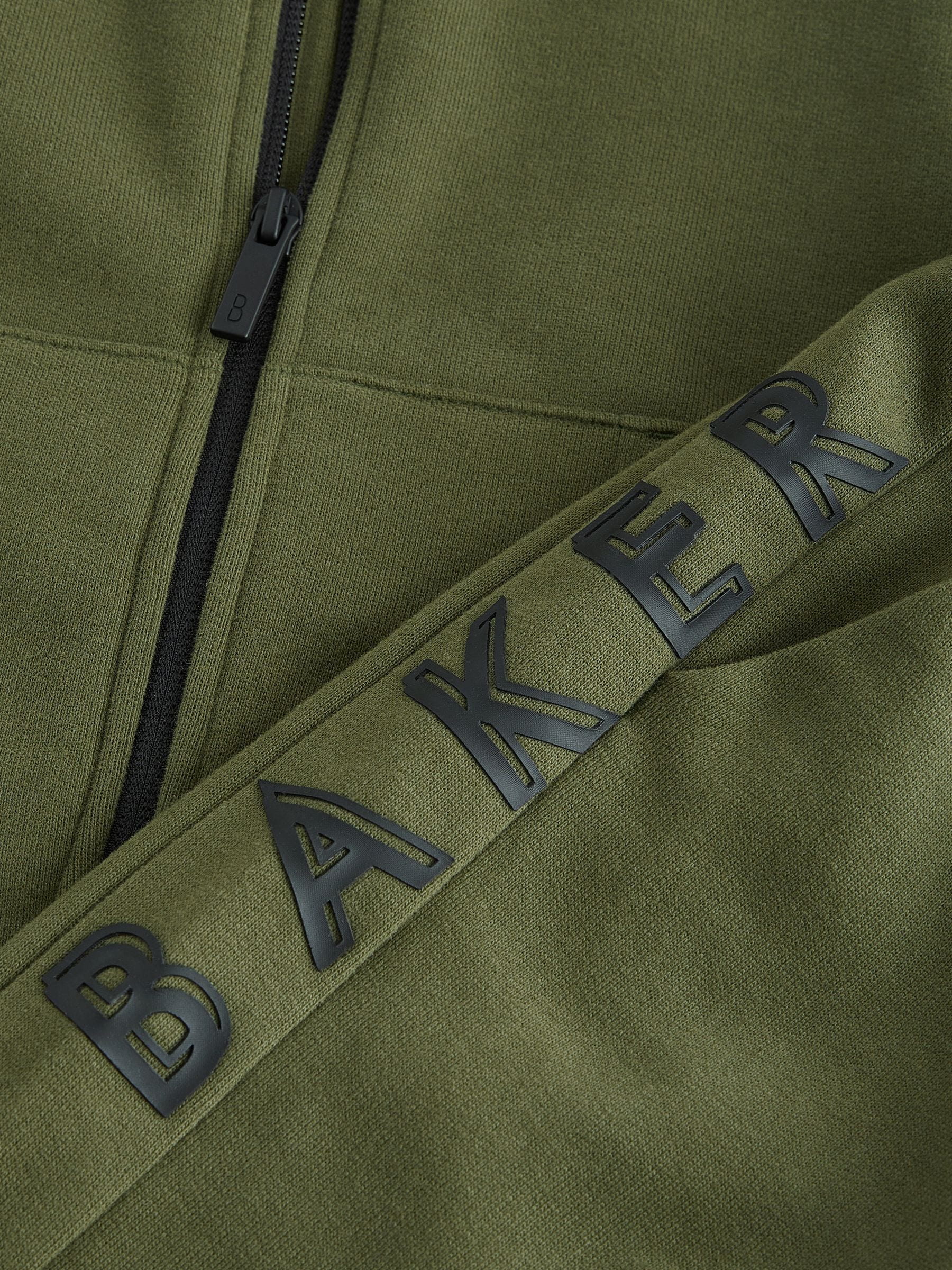 Kakigroen - Baker by Ted Baker set van 100% katoenen hoodie met doorlopende ritssluiting en joggingbroek