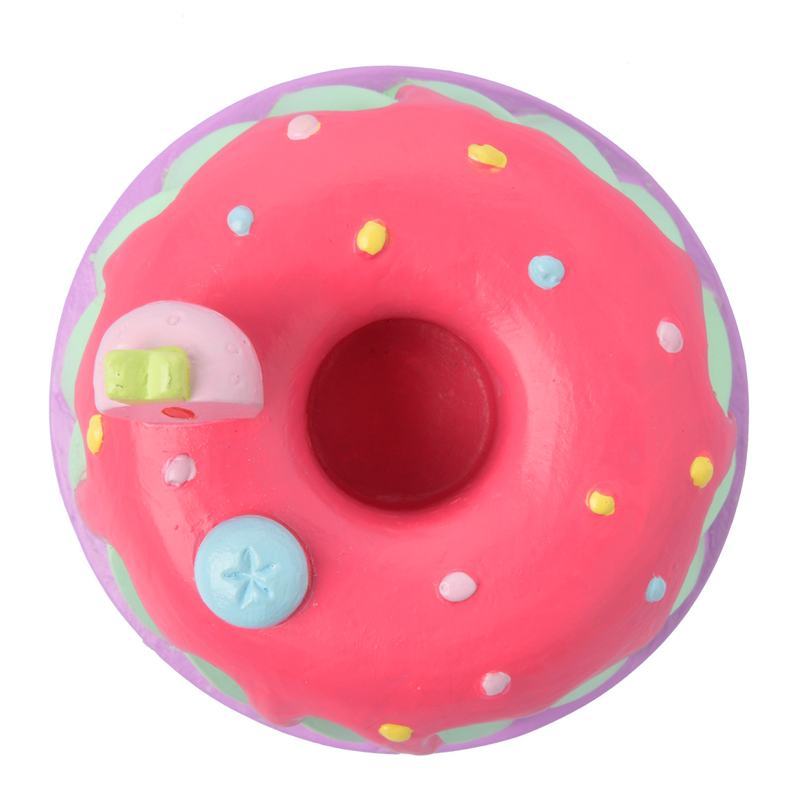 Kerzenhalter in Gugelhupf-Optik pink / hellgrün / helllila