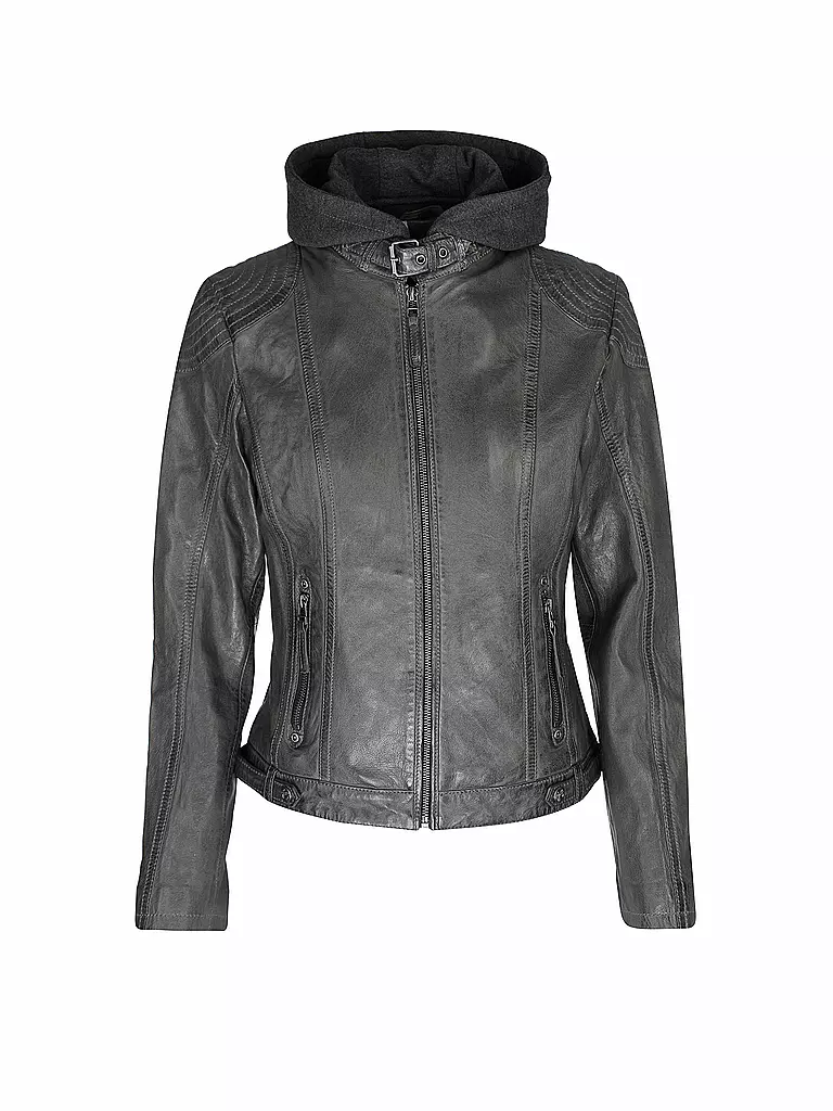 GIPSY BY MAURITIUS Lederjacke CACEY LEGV grau
