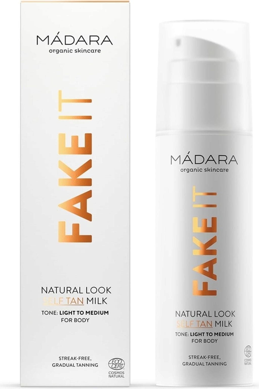 MÁDARA Organic Skincare  FAKE IT Natural Look Self Tan Milk, 150 ml