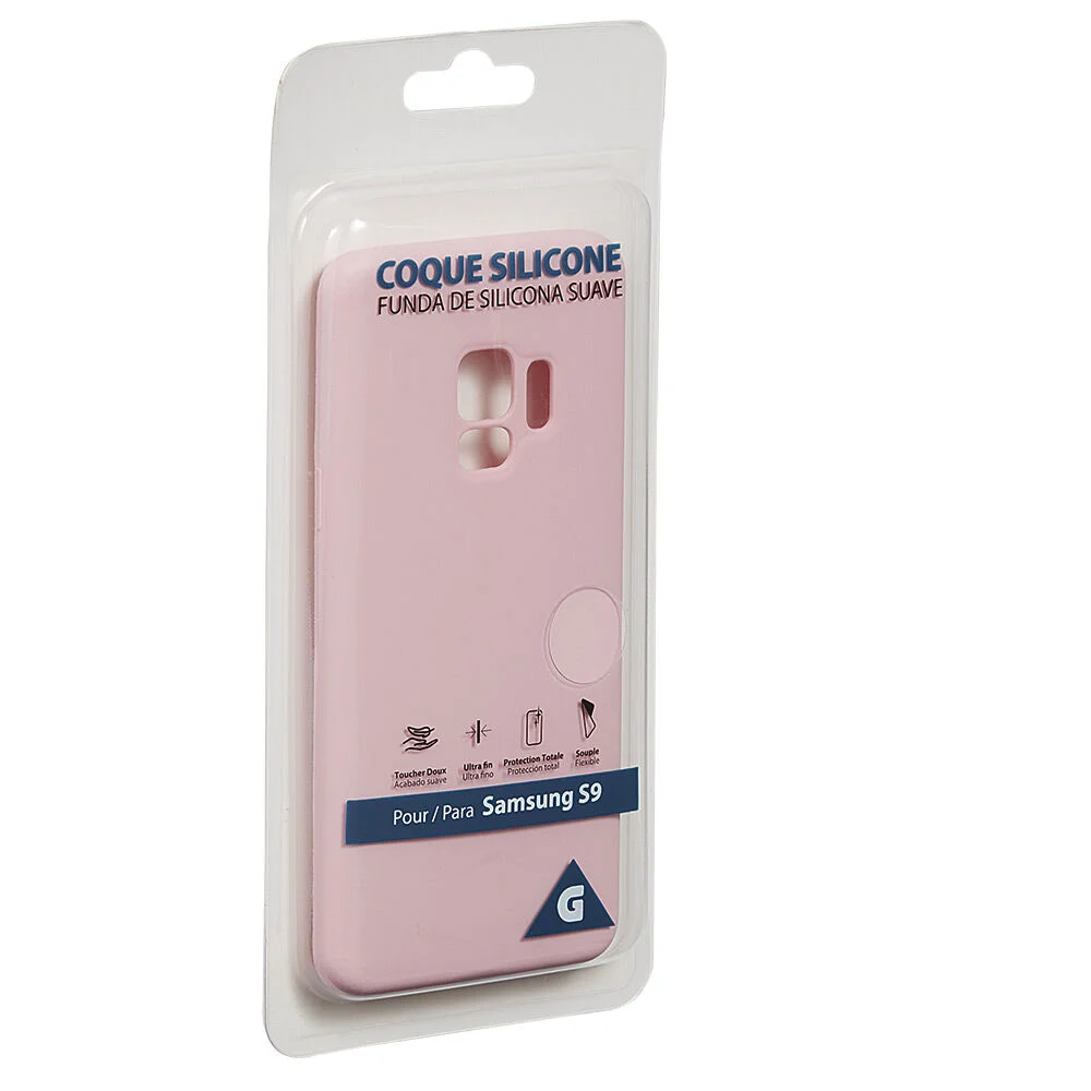 Coque en silicone Samsung S9 rose
