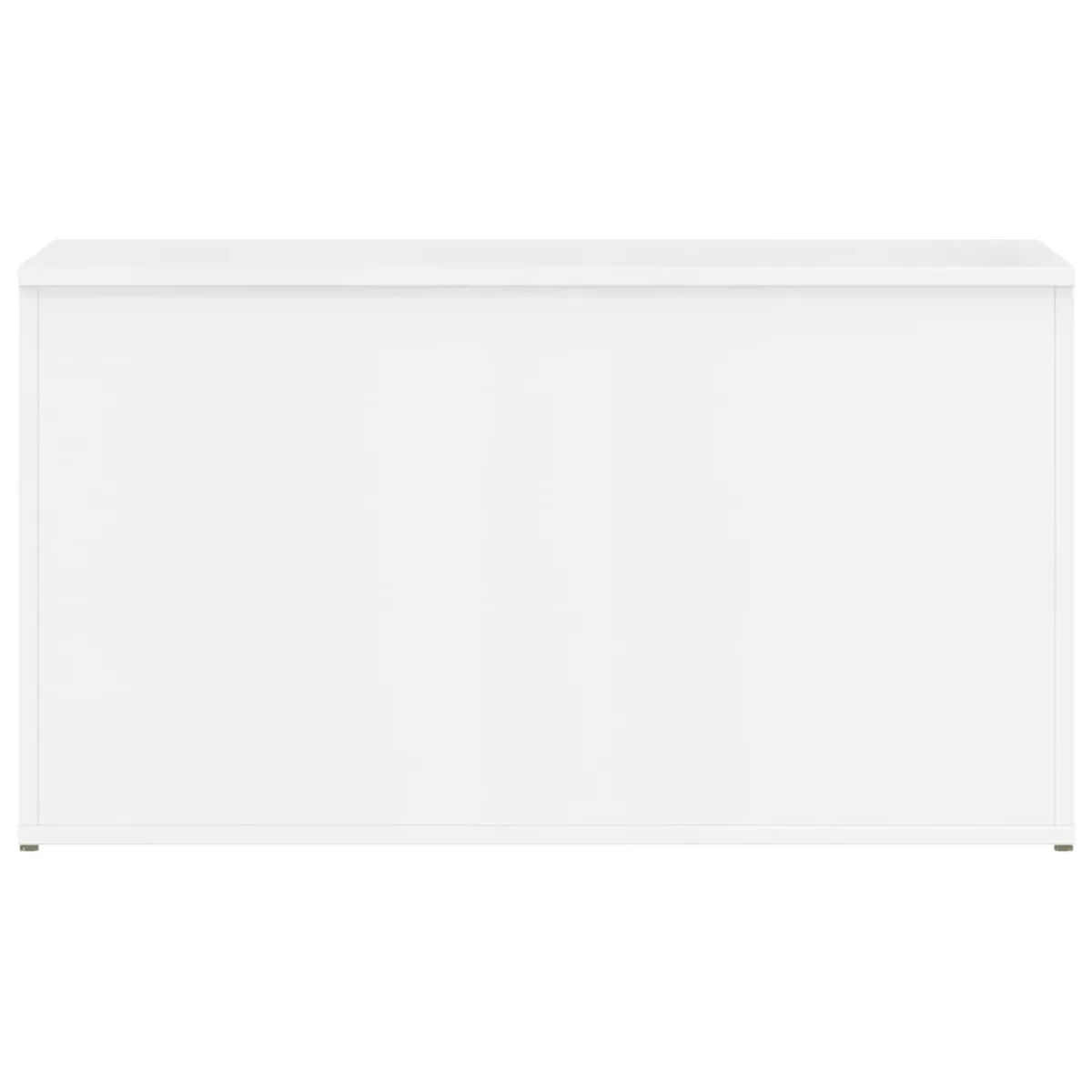 vidaXL Coffre de rangement blanc brillant 84x42x46cm