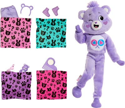 Barbie Cutie Reveal Dukke Care Bears, Lilla