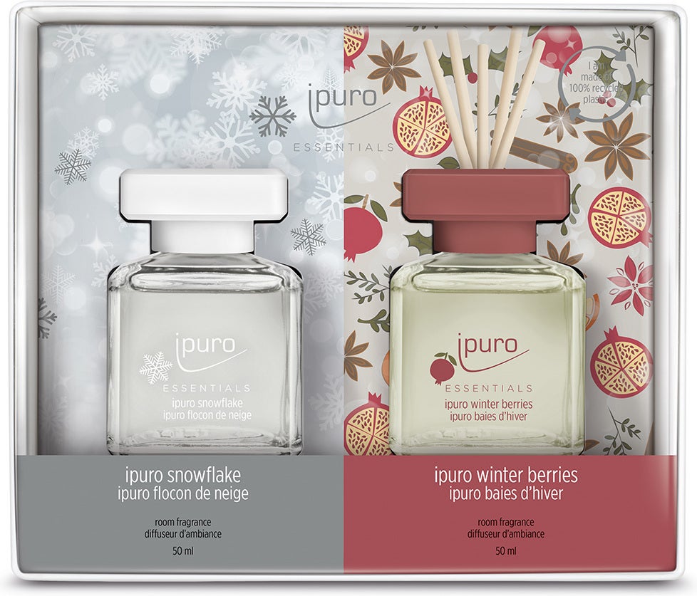 Ipuro geurstokjes Snowflake & Berries fruitig / orientaals 50 ml 2 stuks