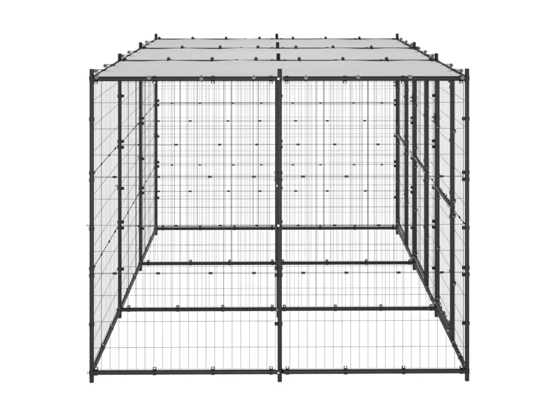 Chenil extérieur cage enclos 330 x 220 x 180 cm 02_0000402