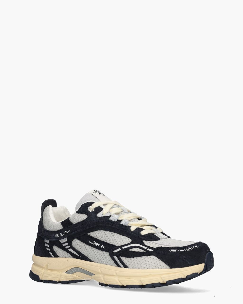 Mercer Amsterdam The Re-Run Vintage Lichtgrijs/Donkerblauw Herensneakers
