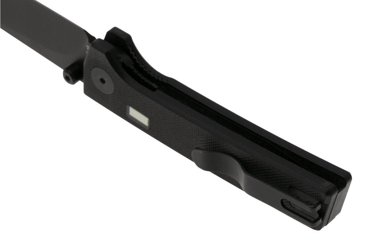 Glow Rhino Fermi FERMI-XG-ZG, PVD D2, Black G10 Black Thumbstud, zakmes