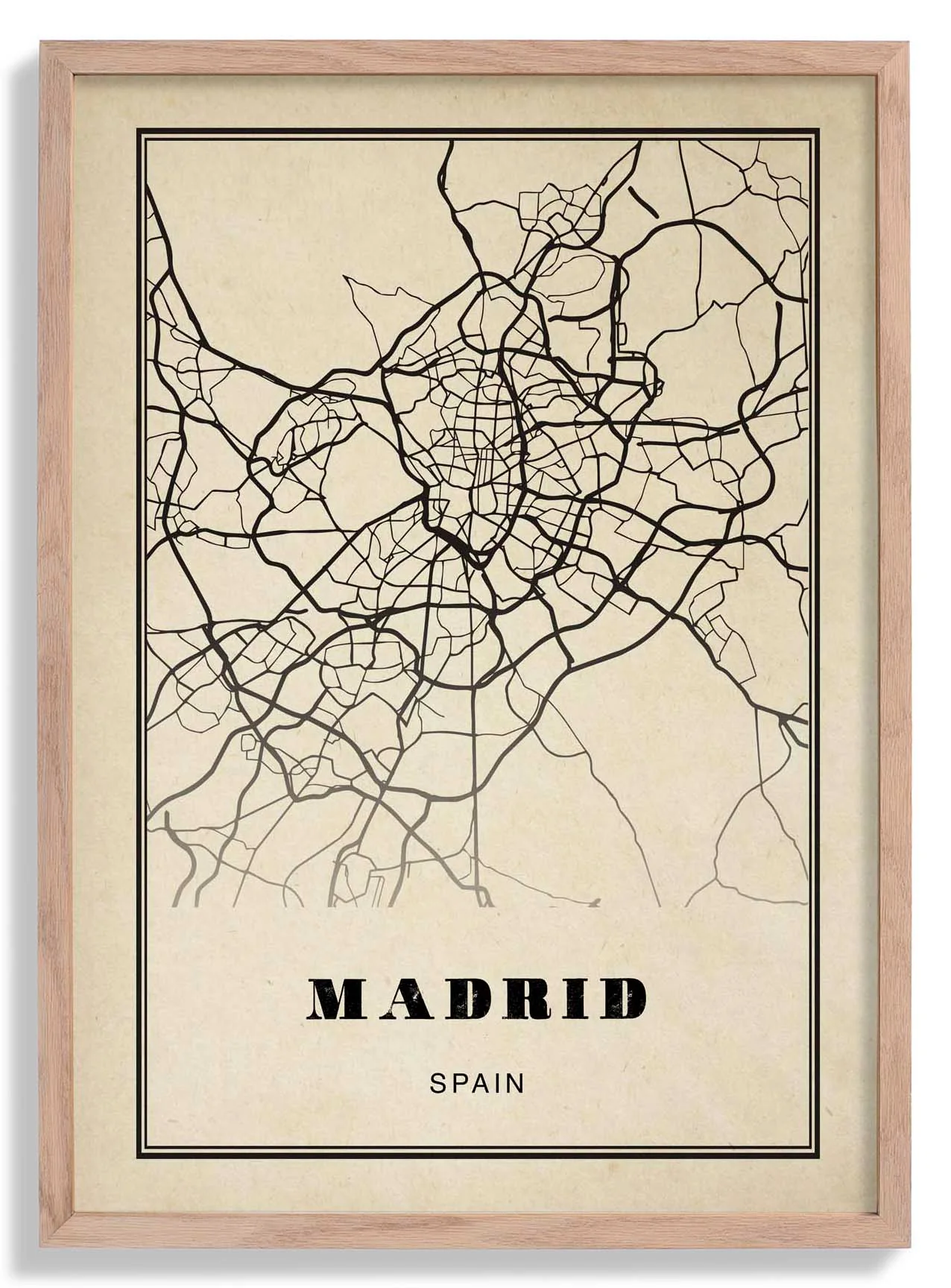 Madrid Stadt Sepia