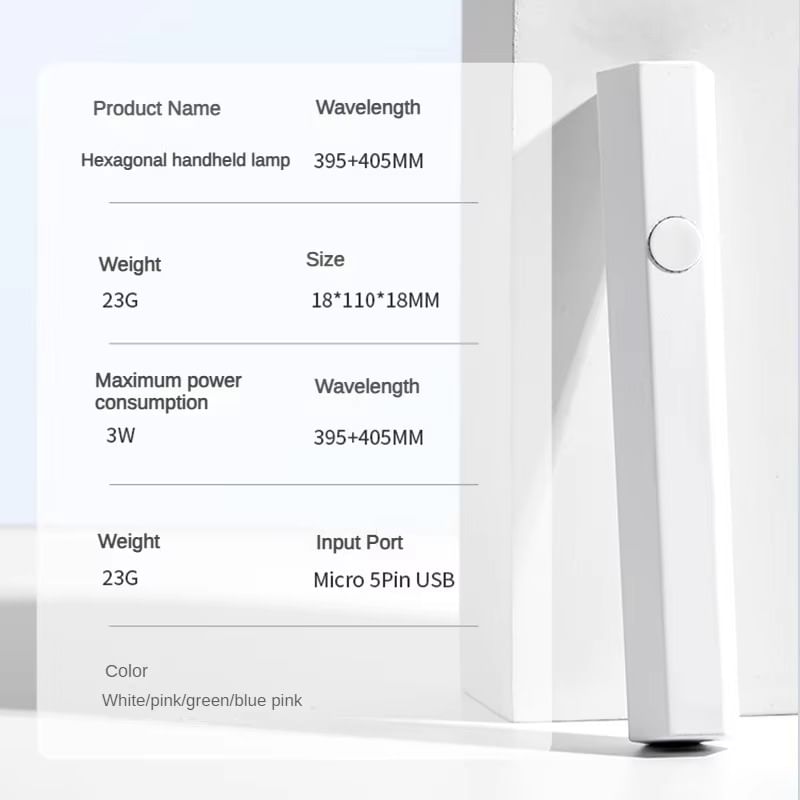 HOMTEC - Draagbare USB-nagelkunstlamp
