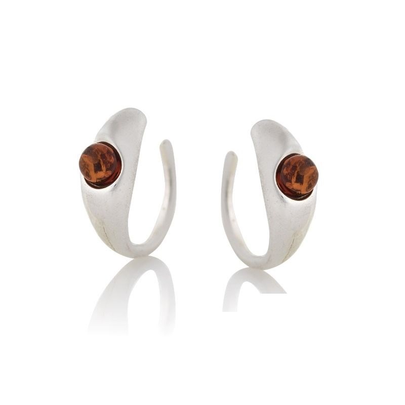 BOUCLES D'OREILLES ARGENT AMBRE