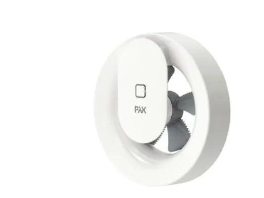 FRESH Ventilator Pax Calima, kontinuerlig drift med aktiv fugt- og lyssensor, ekstra indstillinger med App. Luftmgd.110 m³/h, Ø100-140 mm.